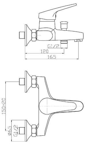 ברז עם צינור גמיש ומזלף מתכוונן בגימור ניקל MARINA