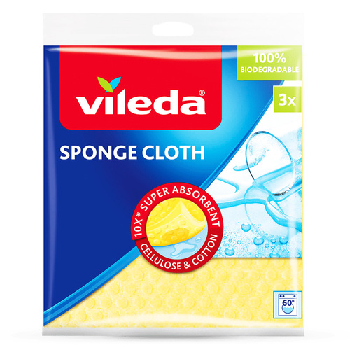 וילדה – 3 מטליות ספונג' Vileda Sponge Cloth