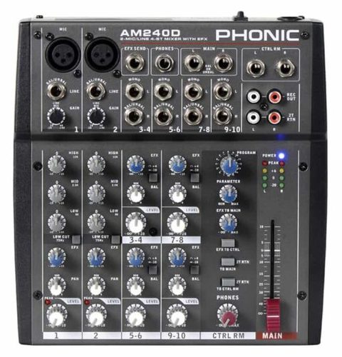  מיקסר אנלוגי 10 ערוצים PHONIC AM240D