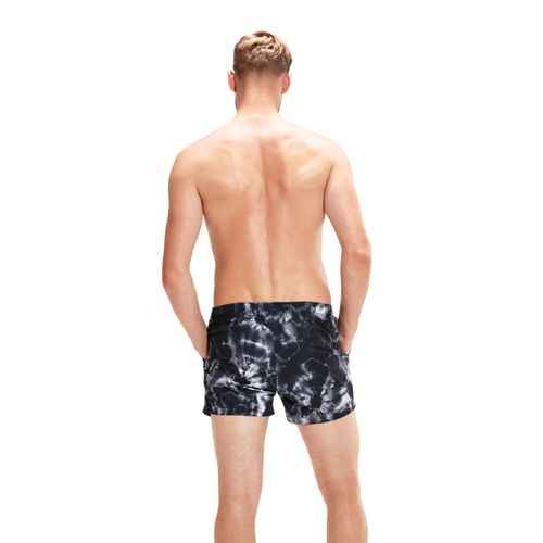 מכנס ים לגברים | Digital Printed Leisure 14″ Swim Shorts Black/White