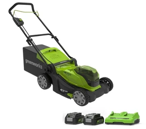 מכסחת דשא נטענת 48V(2X24V) דחיפה רוחב כיסוח 41 ס"מ + 2X4.0Ah סוללות ומטען דגם 99723/1 גרין וורקס