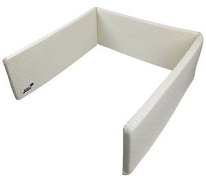 מגן ראש דו-צדדי לעריסת תינוק 100% כותנה אורגנית - נקודות שמנת