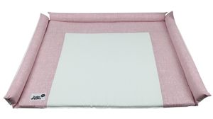 משטח / מזרן החתלה לשידת תינוק משולב כותנה אורגנית ושעוונית - סלאב ורוד