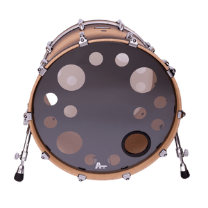 עור לבס "22 (חיצוני) 2Ply clear/BlackPorted מסדרת Orbit מבית ATTACK