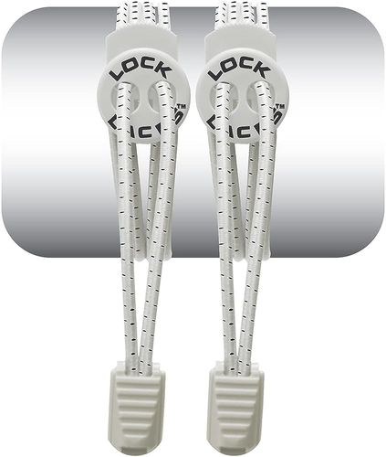 שרוכי גומי צבע לבן Locklaces White