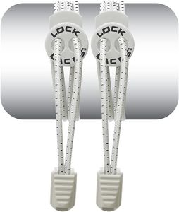 שרוכי גומי צבע לבן Locklaces White