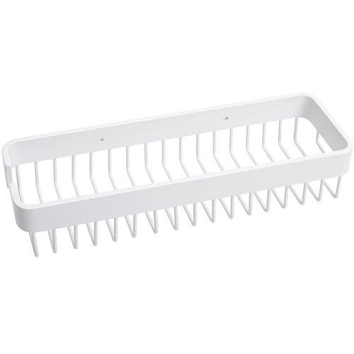 מדף רשת למקלחת מלבני לבן L300