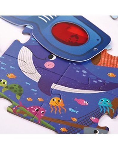 פאזל סודי 35 חלקים עם משקפיים מיוחדים - אוצרות הים