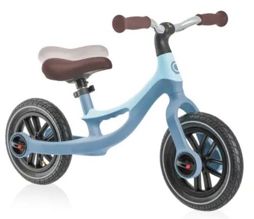 אופני איזון Go Bike Air עם גלגלי גומי מלאי אוויר לנסיעה חלקה, מצבי גובה וידית אחיזה - כחול פסטל