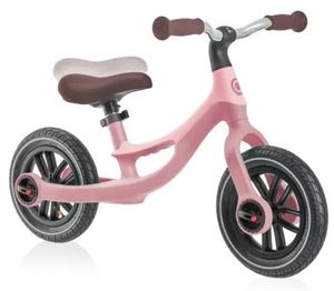 אופני איזון Go Bike Air עם גלגלי גומי מלאי אוויר לנסיעה חלקה, מצבי גובה וידית אחיזה - ורוד פסטל