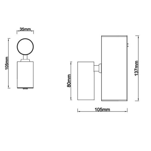 NUT-1-BK-8W
