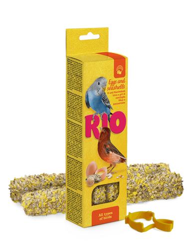 מקלות RIO לכל הציפורים עם ביצים וצדפים, 2x40 גרם
