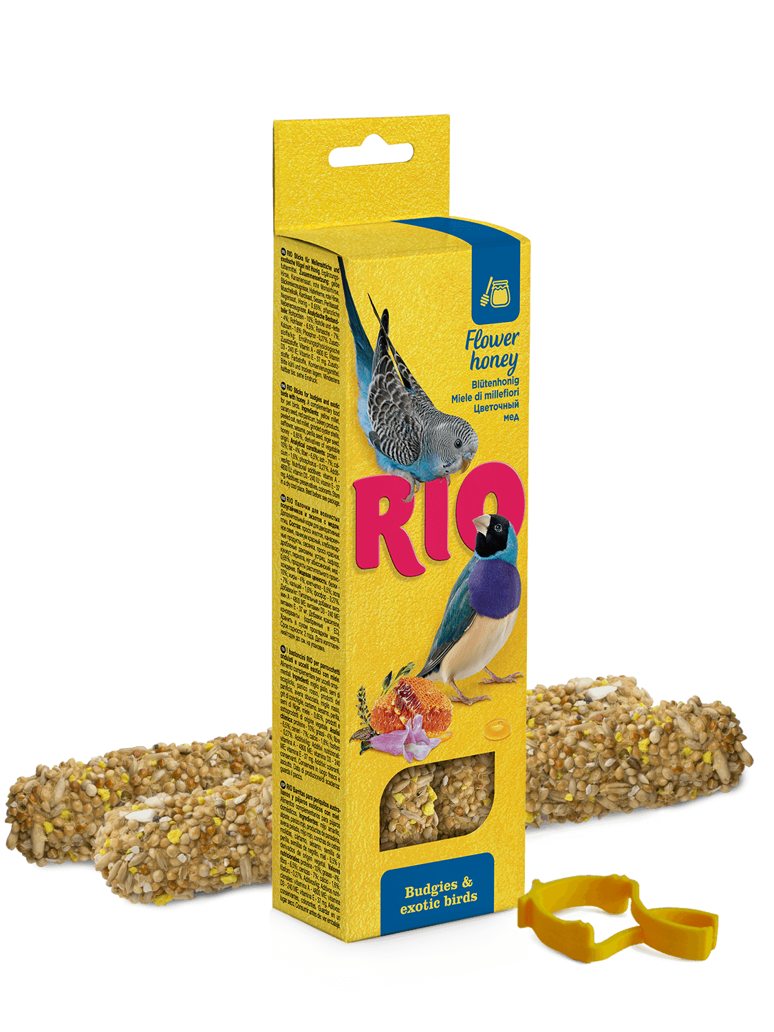 מקלות RIO עבור ניצנים וציפורים אקזוטיות עם דבש, 2x40 גרם