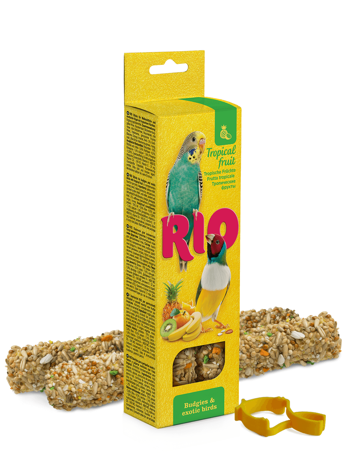 מקלות RIO לנערים וציפורים אקזוטיות עם פירות טרופיים, 2x40 גרם