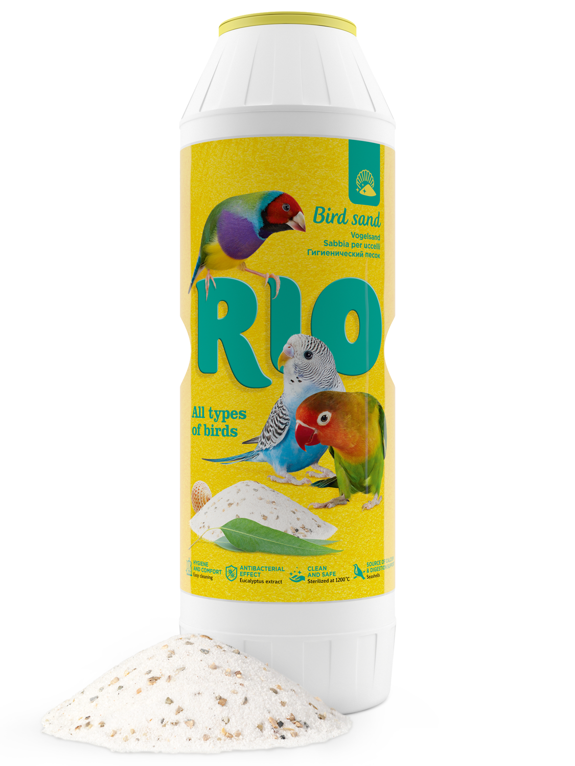 חול ציפור RIO עם תמצית אקליפטוס ואבן גיר קליפה