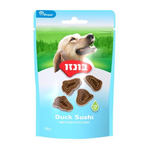 חטיפי בונזו ברווז בצורת סושי 80 גרם