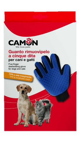 קמון Camon כפפת ניקוי סירוק והברשה איכותית לכלב ולחתול