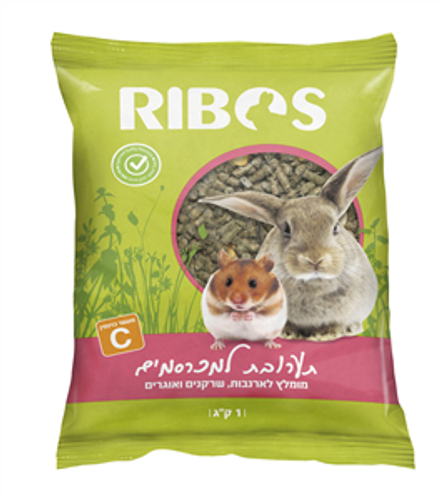 ריבוס תערובת ארוזה למכרסמים 1 ק