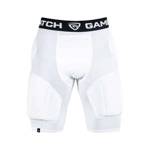 טייץ קצר לשחקני כדורסל עם מיגון - Padded short PRO  (לבן)