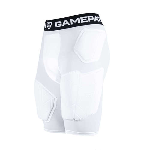 טייץ קצר לשחקני כדורסל עם מיגון - Padded short PRO  (לבן)