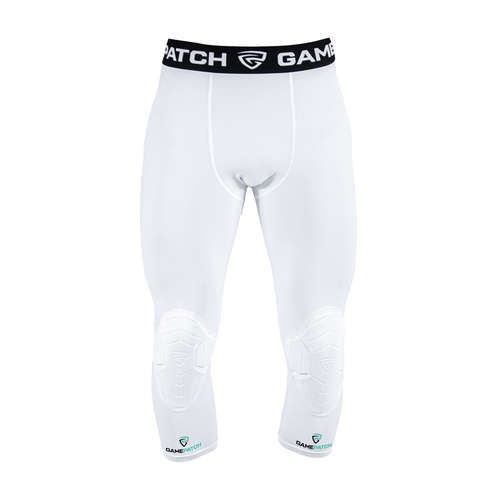 טייץ 3/4 לשחקני כדורסל עם מיגון ברכיים tights with knee padding (לבן)