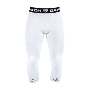 טייץ 3/4 לשחקני כדורסל עם מיגון ברכיים tights with knee padding (לבן)