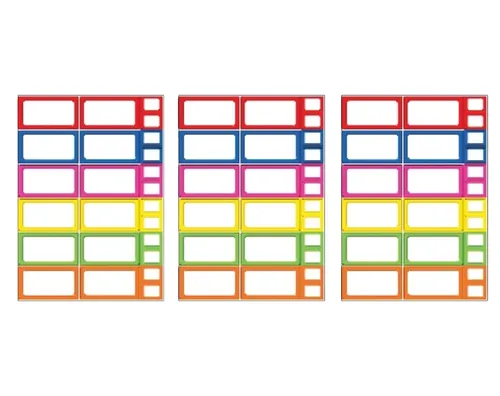 מדבקות PVC לתאים - מסגרות בצבעים שונים