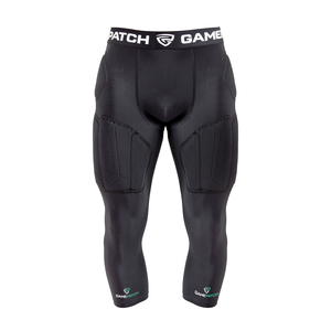 טייץ 3/4 לשחקני כדורסל עם מיגון - Padded 3/4 tights PRO (שחור)