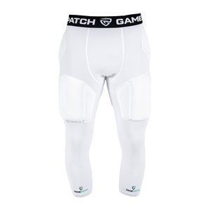 טייץ 3/4 לשחקני כדורסל עם מיגון - + Padded 3/4 tights PRO (לבן)