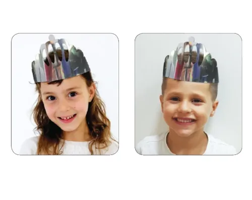 כתרים למלך ומלכה - כסף - 18 יח'