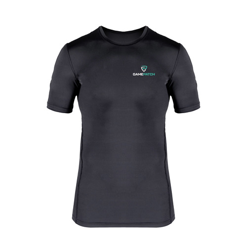 חולצת אימון קצרה לשחקני כדורסל - Compression shirt (שחורה)