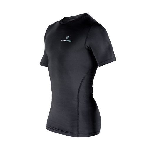 חולצת אימון קצרה לשחקני כדורסל - Compression shirt (שחורה)
