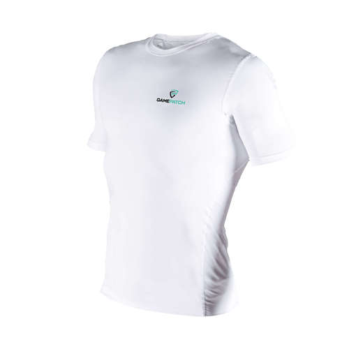 חולצת אימון קצרה לשחקני כדורסל - Compression shirt (לבנה)