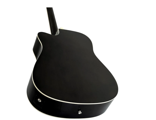 גיטרה אקוסטית מוגברת CUTAWAY בצבע שחור WA-90CE מבית WASHBURN