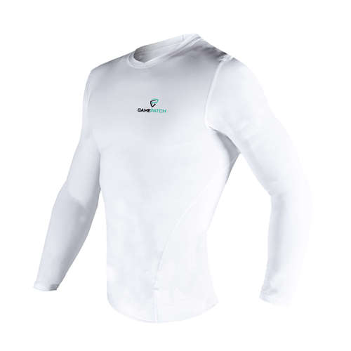 חולצת אימון ארוכה לשחקני כדורסל - Compression shirt (לבנה)
