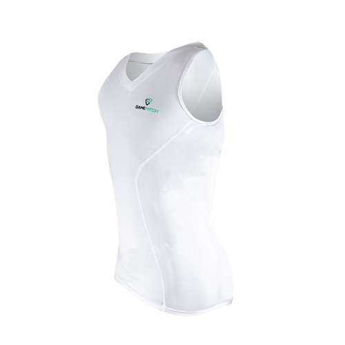 גופיית אימון לשחקני כדורסל - Compression shirt (לבנה)