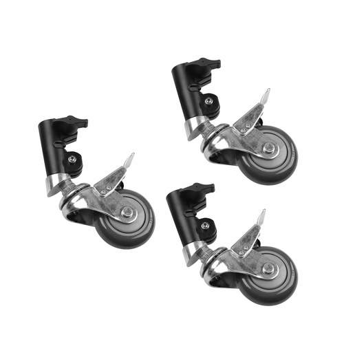 סט 3 גלגלים לחצובות סי סטנד E-Image CS25-W
