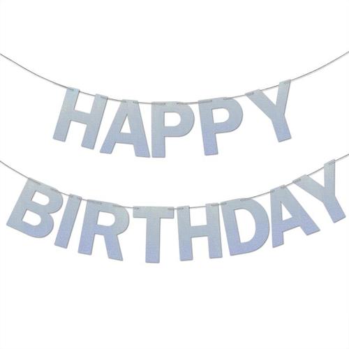 שרשרת HAPPY BIRTHDAY כסף מבריק