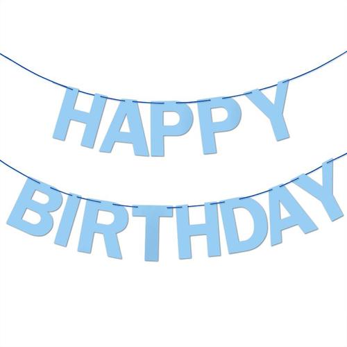 שרשרת HAPPY BIRTHDAY תכלת/כחול