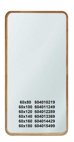מראה מלבנית מסגרת עץ עדין 60*100 ס