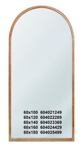 מראה מלבנית  קשת מסגרת עץ עדין 60*160 ס