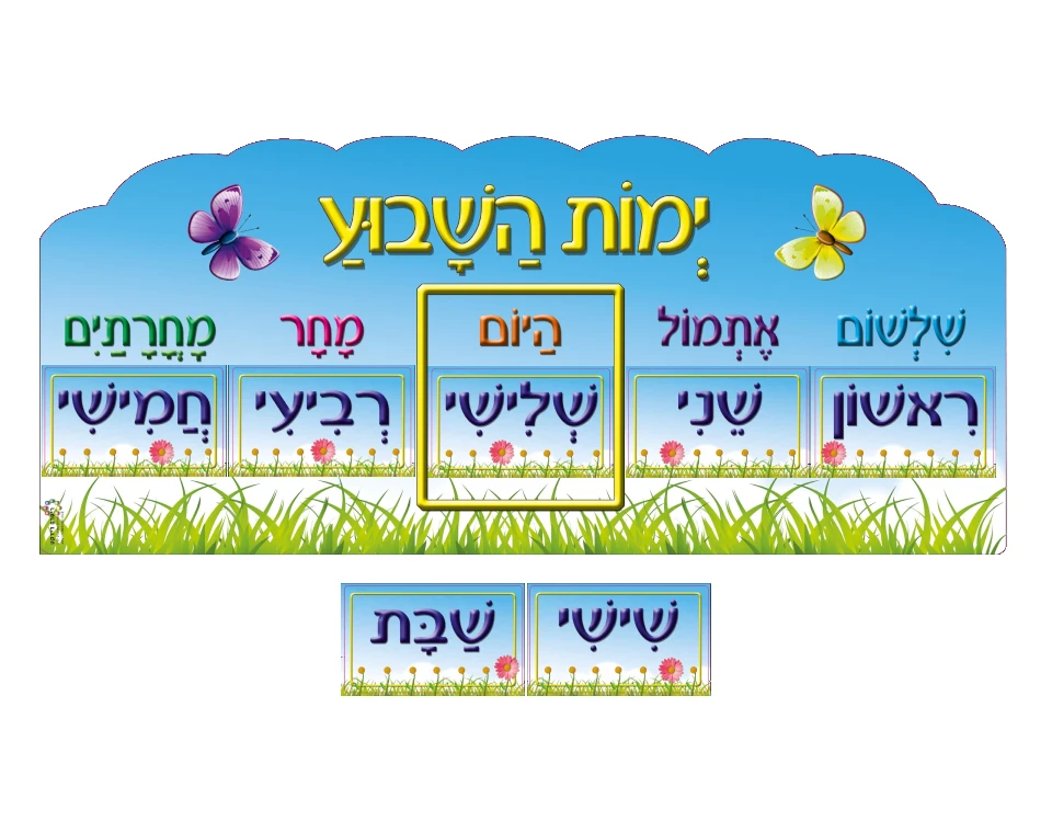 ערכת המחשה פעילה - ימות השבוע - אופקי