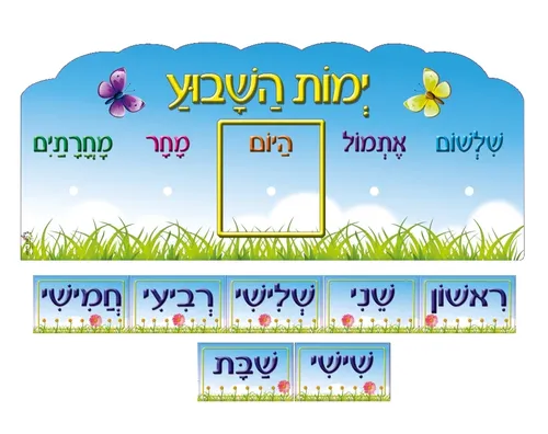 ערכת המחשה פעילה - ימות השבוע - אופקי