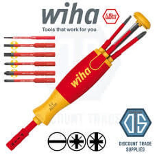מברג עם להבי SLIM מתחלפים Wiha 1000V 38611