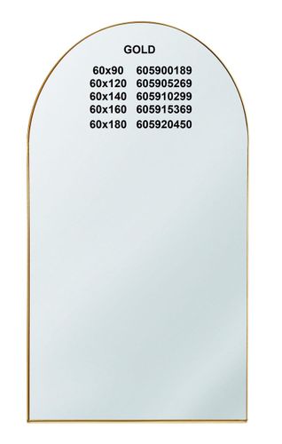 מראה מלבנית קשת מסגרת ברזל דק 60*160 ס