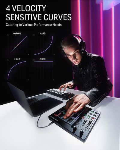 מקלדת מידי פד BEAT עם 16 פדים מאירים EC3305 DPD16 מבית DONNER