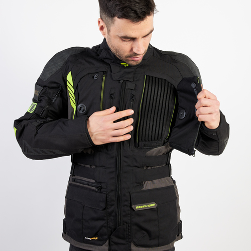 מעיל אדונצ'ר רב עונתי שחור  - REBELHORN PATROL TEXTILE JACKET