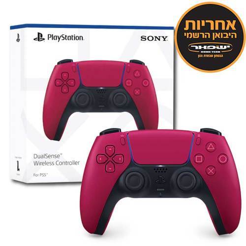 RED PLAYSTATION 5 DUALSENSE WIRELESS CONTROLLER ישפאר בקר