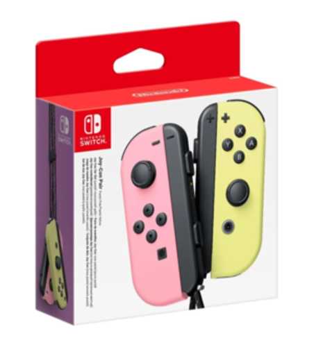 Nintendo Switch JoyCons Pastel Pink & Pastel Yellow יבואן רשמי נינטנדו