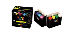 סט 8 טושים אקריליים פוסקה MOP'R PCM-22 POSCA